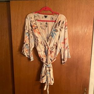 Tie Front Floral Top